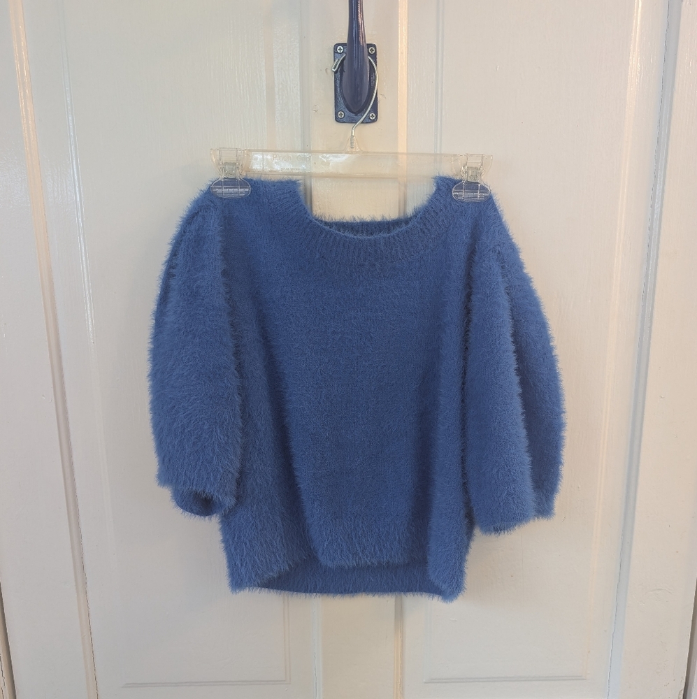 Cozy Blue Women's Cropped Sweater